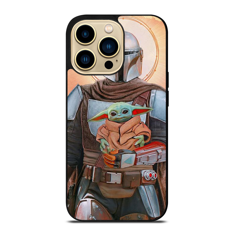 BABY YODA AND THE MANDALORIAN STAR WARS iPhone 14 Pro Max Case Cover