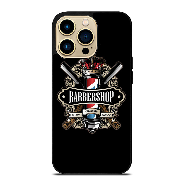 BARBERSHOP POLE HAIR CUT LOGO iPhone 14 Pro Max Case Cover