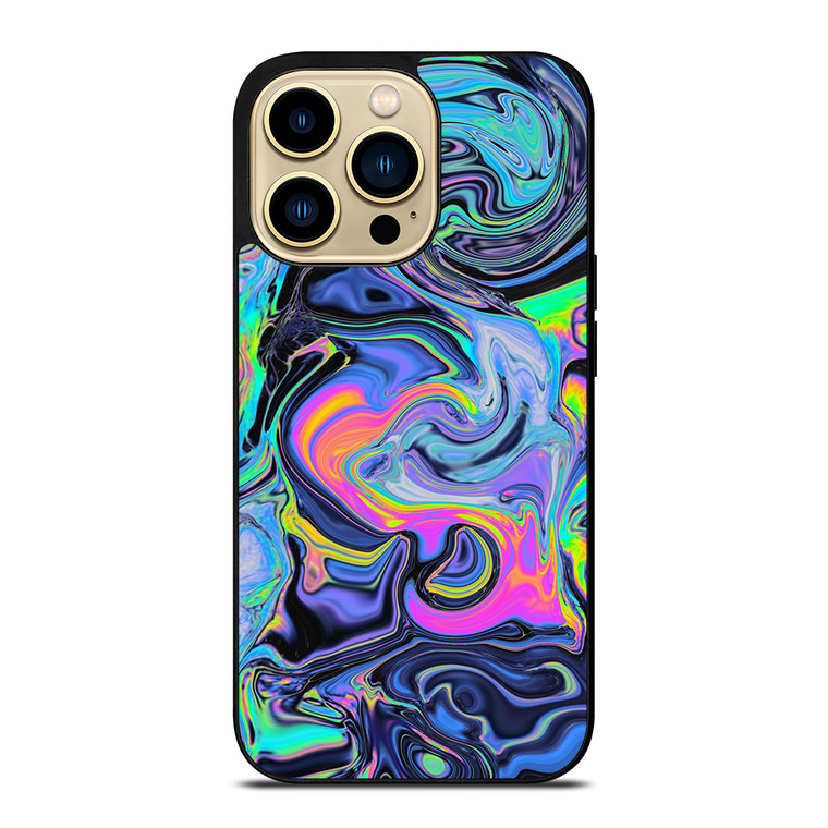 BLUE LIQUID CHROME iPhone 14 Pro Max Case Cover