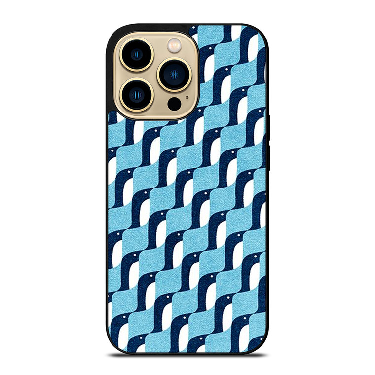 BLUE PENGUINS PATTERN iPhone 14 Pro Max Case Cover