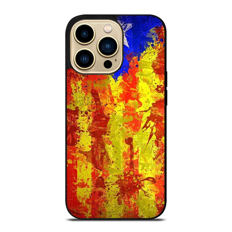 CATALONIA FLAG BRUSHES iPhone 14 Pro Max Case Cover