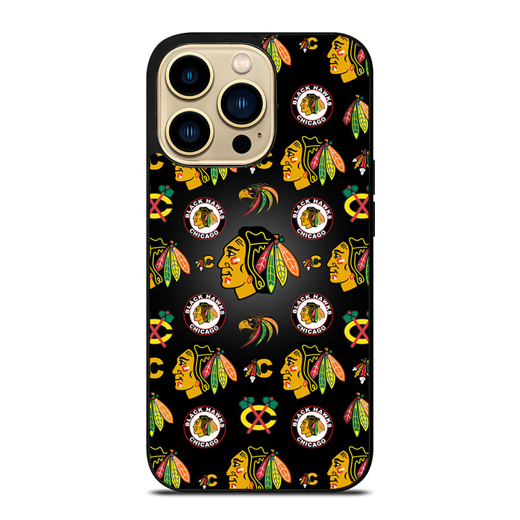 CHICAGO BLACKHAWKS COLLAGE LOGO iPhone 14 Pro Max Case Cover