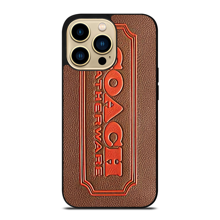 COACH LEATHERWARE EMBOSS iPhone 14 Pro Max Case Cover