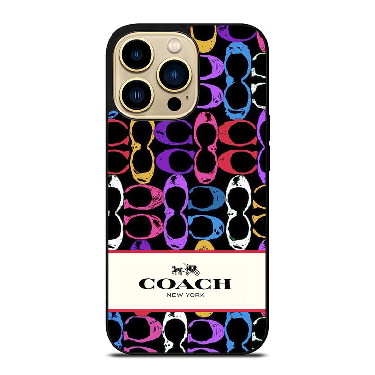COACH NEW YORK PATTERN COLOR iPhone 14 Pro Max Case Cover