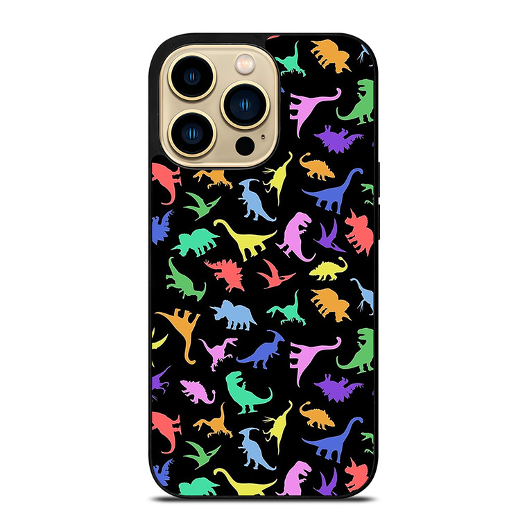 DINOSAUR COLORFUL PATTERN iPhone 14 Pro Max Case Cover