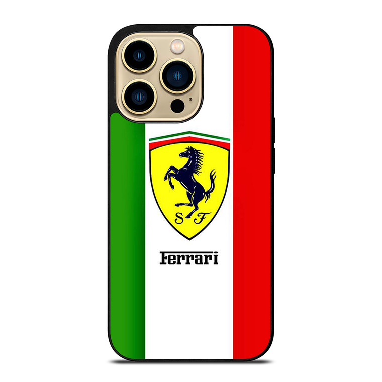 FERRARI ITALI FLAG LOGO iPhone 14 Pro Max Case Cover