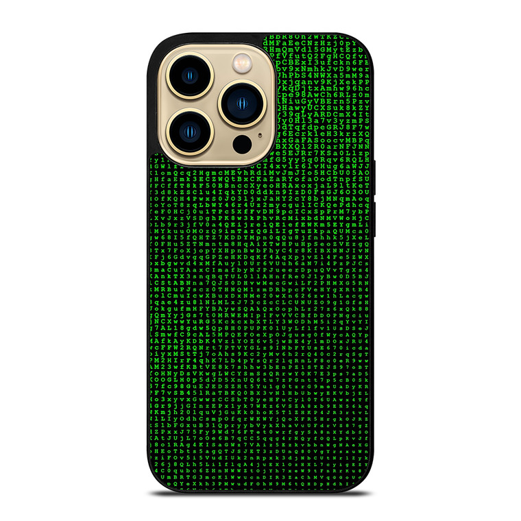 GREEN BINARY CODE PATTERN iPhone 14 Pro Max Case Cover