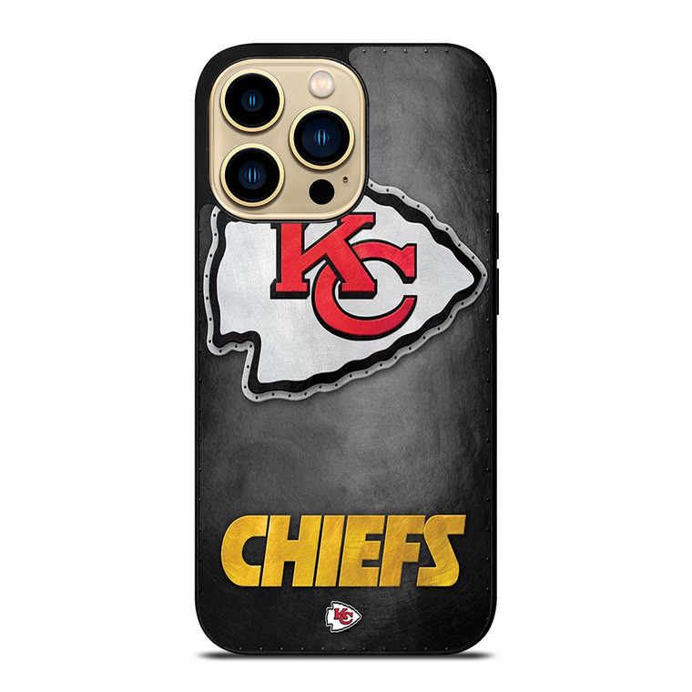 KANSAS CITY CHIEFS METAL LOGO iPhone 14 Pro Max Case Cover