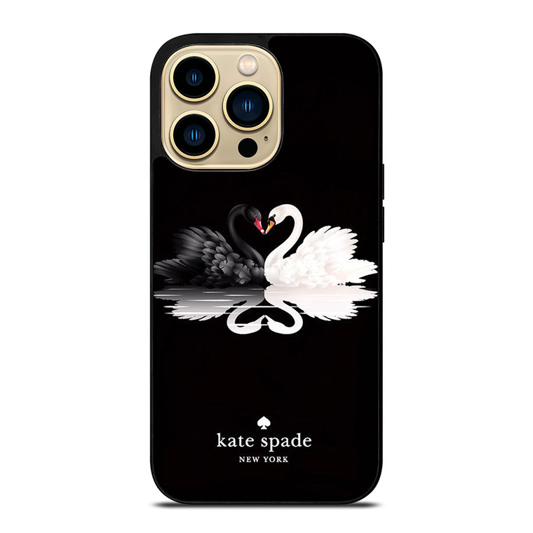 KATE SPADE BLACK WHITE SWAN iPhone 14 Pro Max Case Cover
