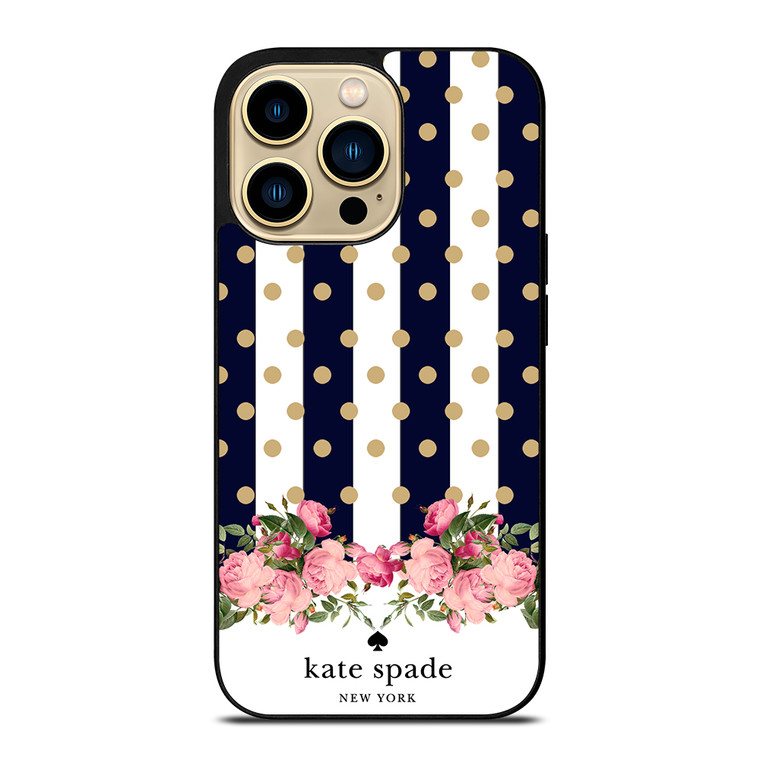 KATE SPADE NEW YORK POLKADOTS FLORAL iPhone 14 Pro Max Case Cover