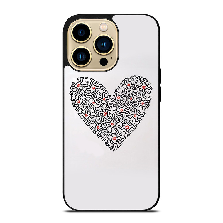 KEITH HARING LOVE ICON iPhone 14 Pro Max Case Cover