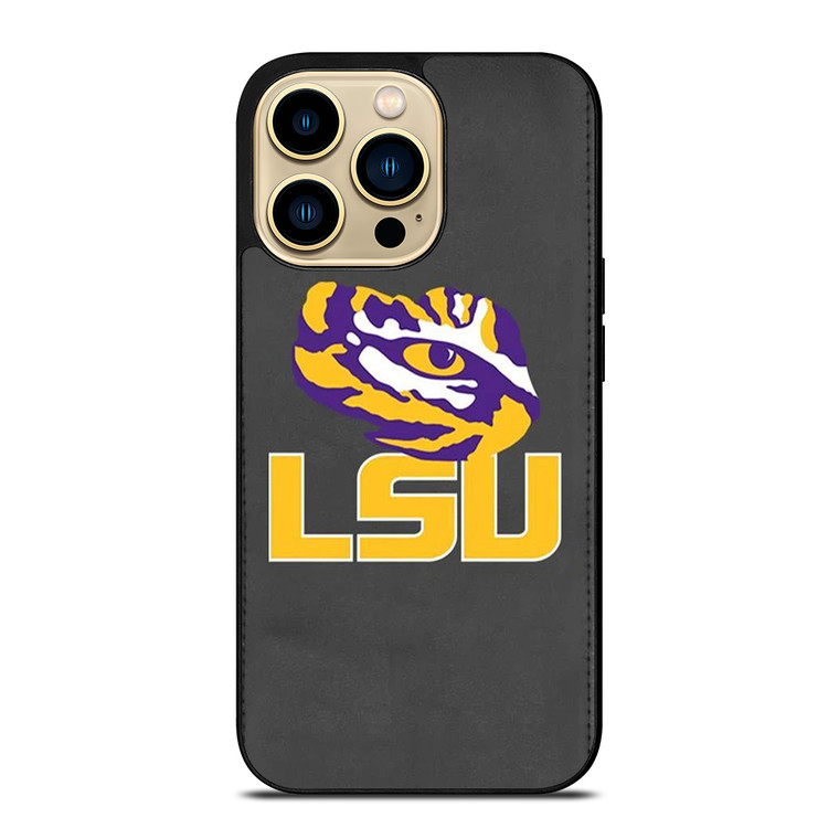 LSU TIGERS LEATHER LOGO iPhone 14 Pro Max Case Cover LSU TIGERS LEATHER LOGO iPhone 14 Pro Max Case Cover