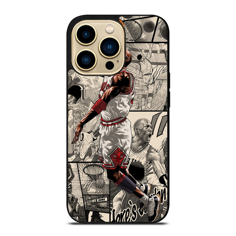 MICHAEL JORDAN COMIC ART iPhone 14 Pro Max Case Cover