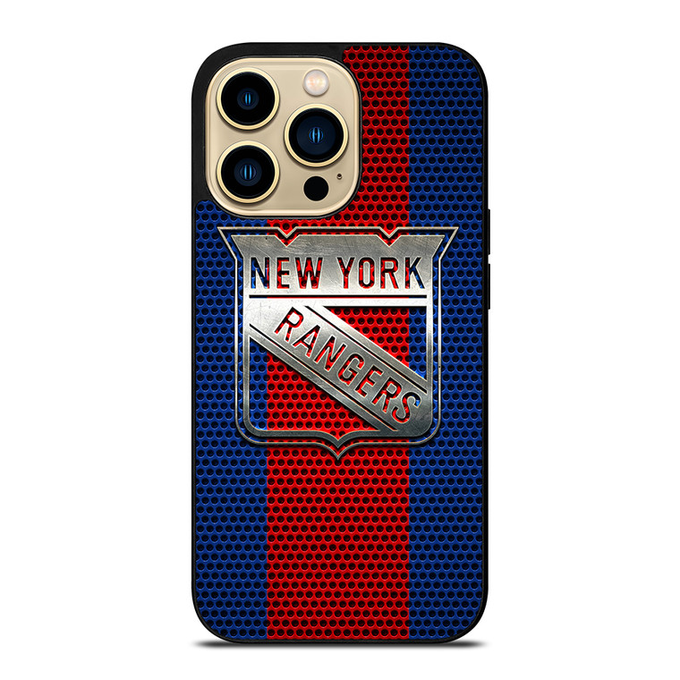 NEW YORK RANGERS LOGO METAL iPhone 14 Pro Max Case Cover