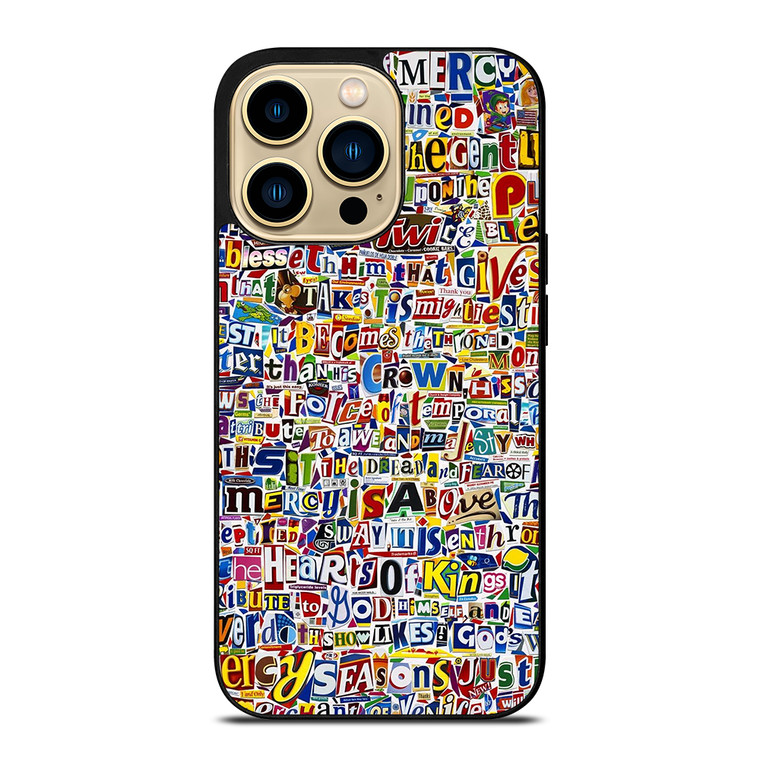 RETRO ALPHABET COLLAGE iPhone 14 Pro Max Case Cover