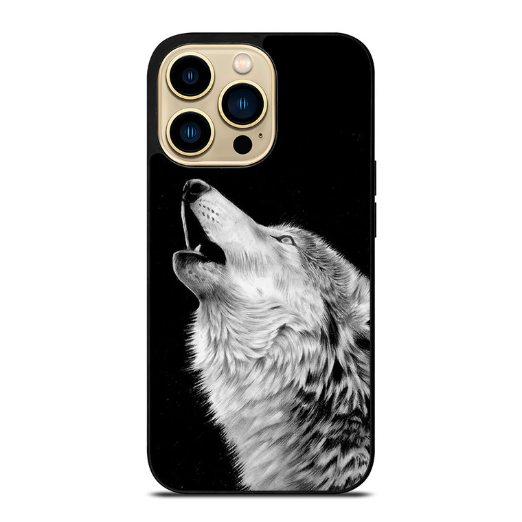 ROAR WHITE WOLF iPhone 14 Pro Max Case Cover