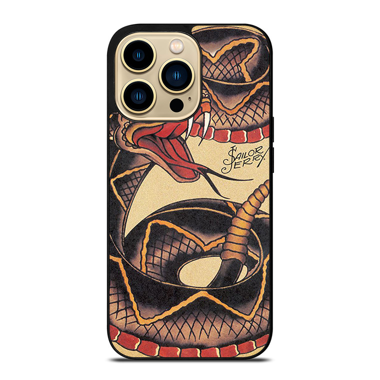 SAILOR JERRY SNAKE TATTOO iPhone 14 Pro Max Case Cover