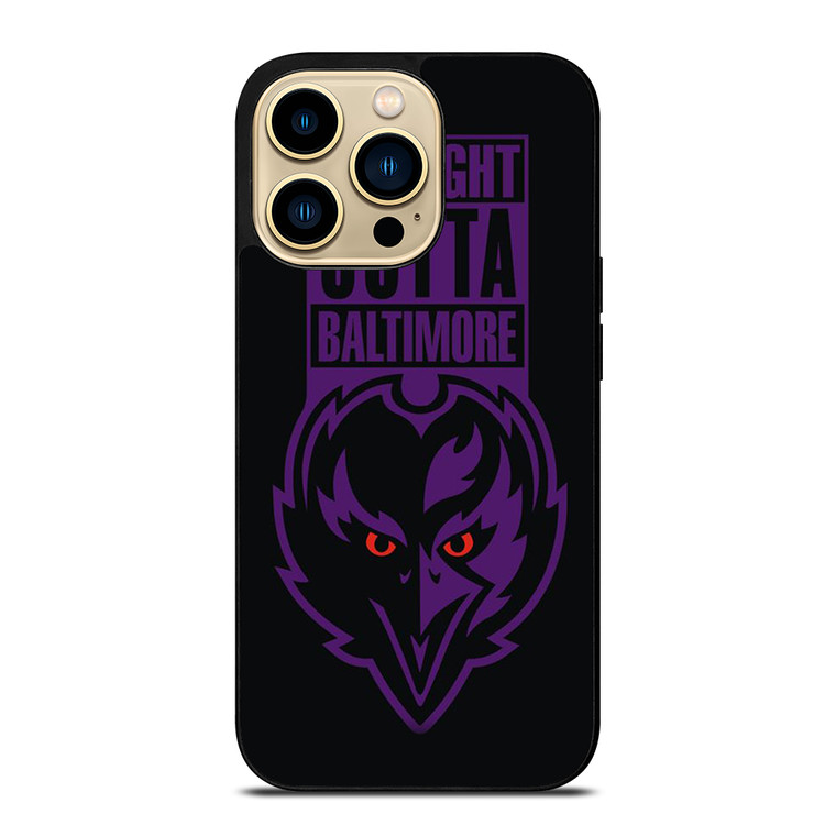 STRAIGHT OUTTA BALTIMORE BALTIMORE RAVENS iPhone 14 Pro Max Case Cover