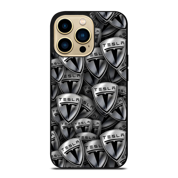 TESLA METAL LOGO COLLAGE iPhone 14 Pro Max Case Cover