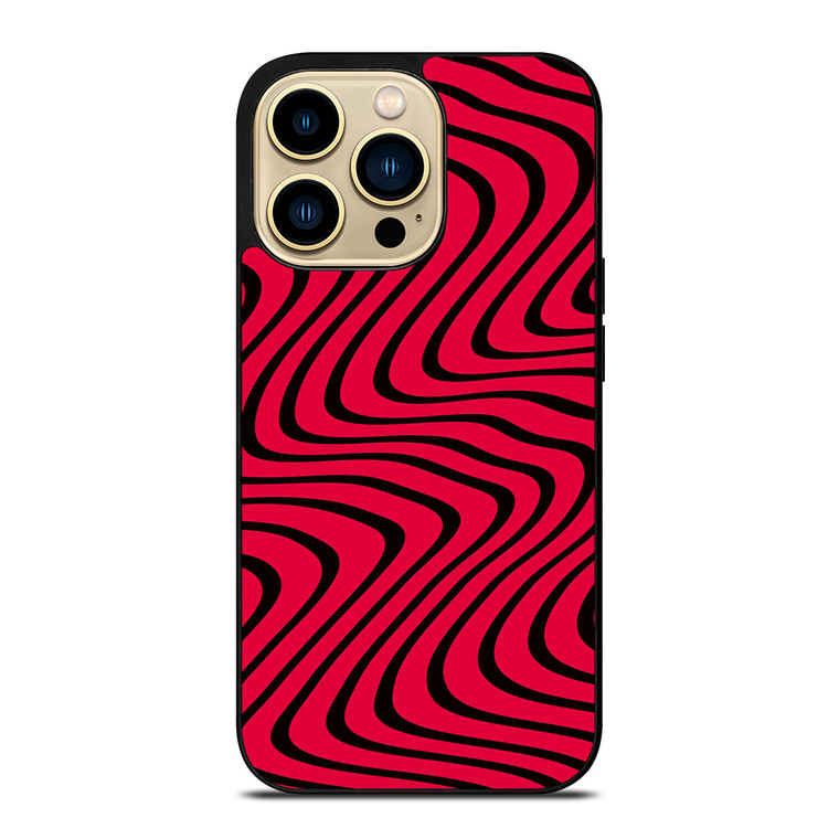 WAVY RED PATTERN iPhone 14 Pro Max Case Cover