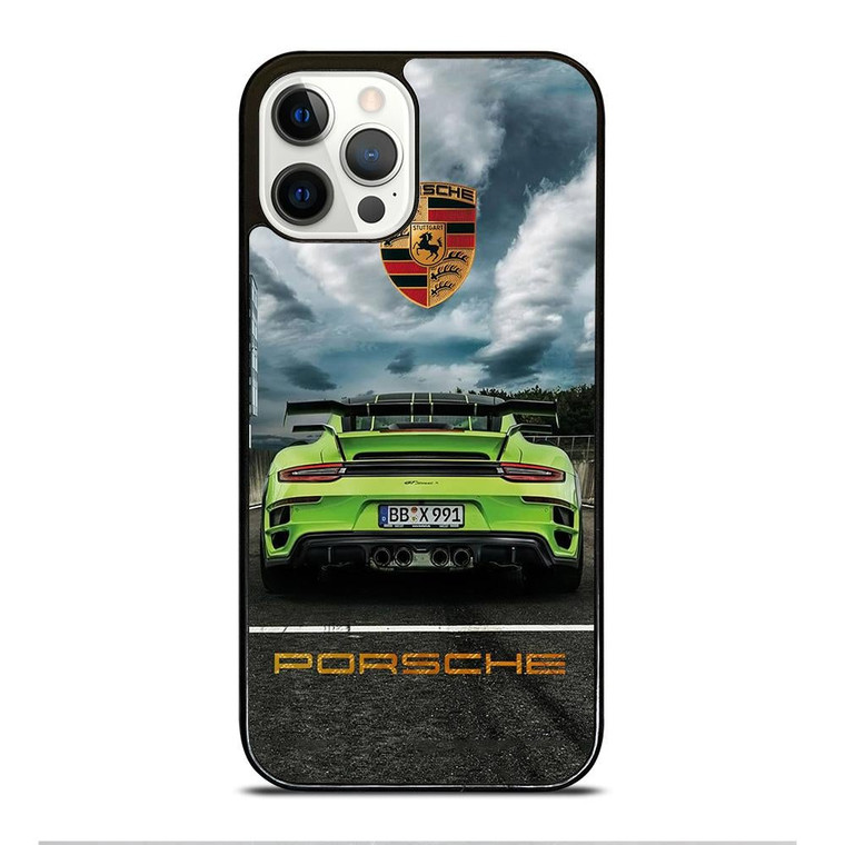 PORSCHE LOGO GREEN CAR iPhone 12 Pro Case Cover