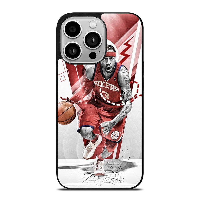 ALLEN IVERSON SIXERS BASKETBALL iPhone 14 Pro Case Cover
