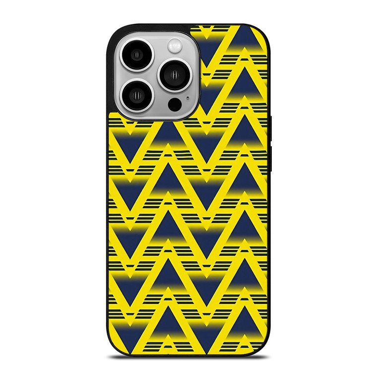 ARSENAL YELLOW RETRO PATTERN iPhone 14 Pro Case Cover