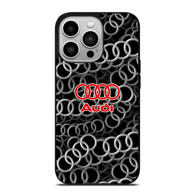 AUDI RING LOGO PATTERN iPhone 14 Pro Case Cover
