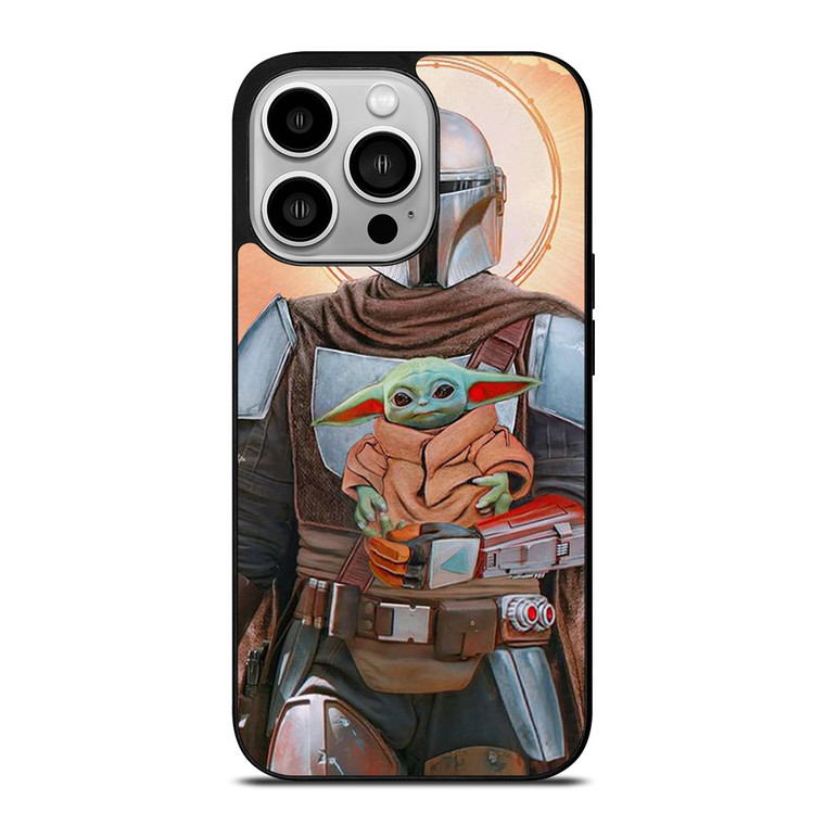 BABY YODA AND THE MANDALORIAN STAR WARS iPhone 14 Pro Case Cover