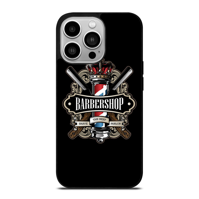 BARBERSHOP POLE HAIR CUT LOGO iPhone 14 Pro Case Cover