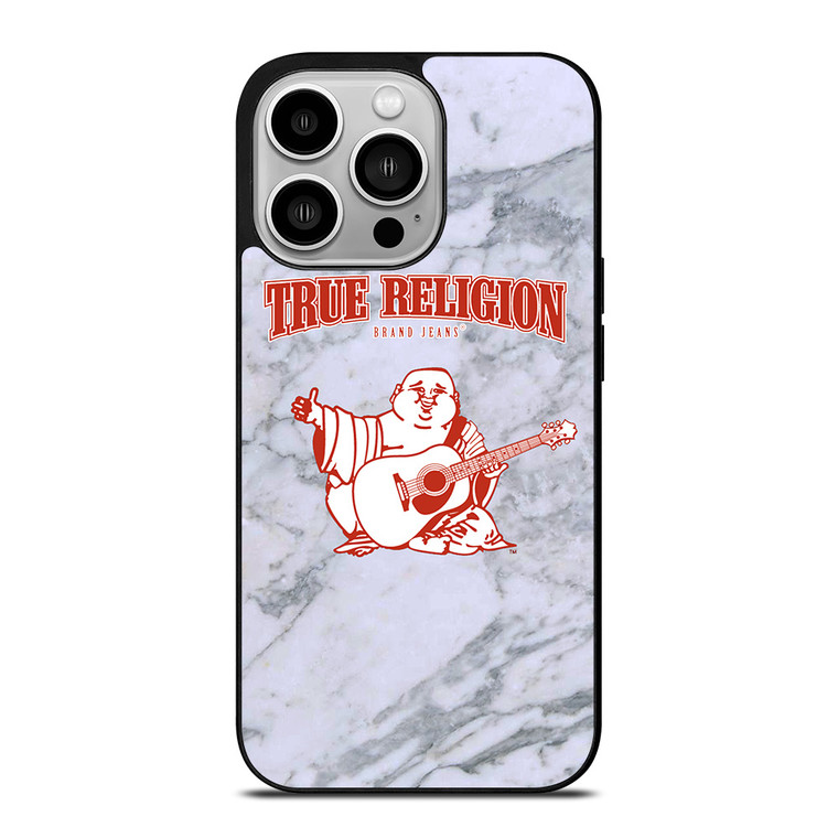 BIG BUDDHA TRUE RELIGION MARBLE iPhone 14 Pro Case Cover