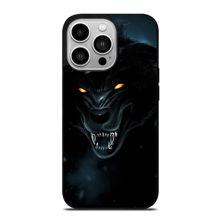 BLACK WILD WOLF iPhone 14 Pro Case Cover