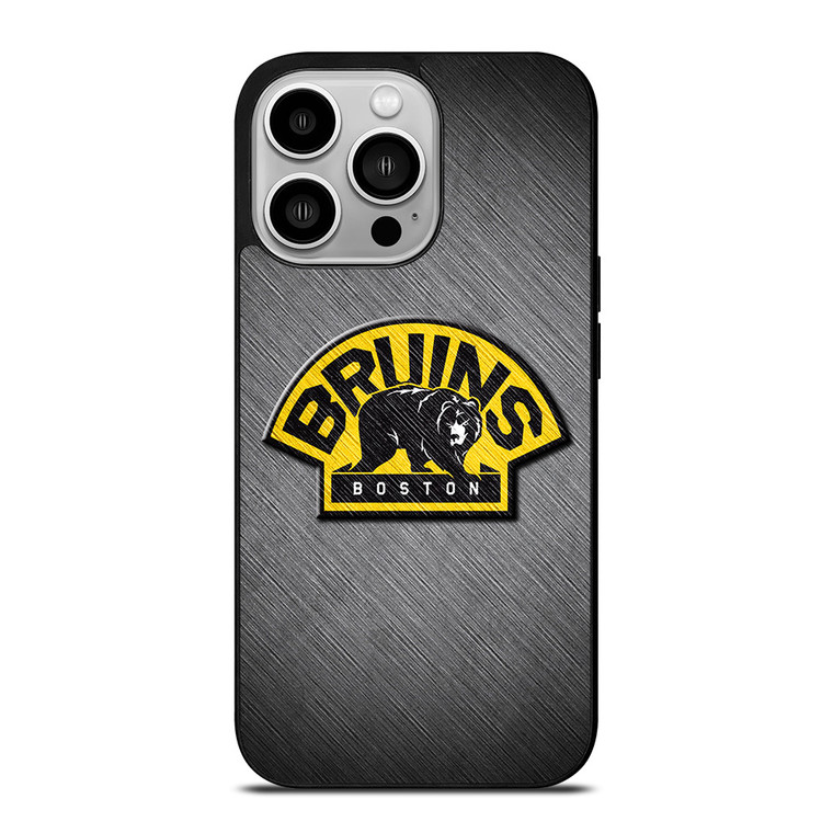 BOSTON BRUINS METAL LOGO iPhone 14 Pro Case Cover