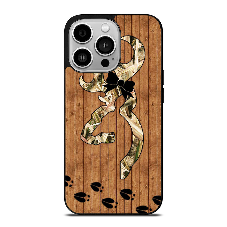 BROWNING WOODEN LOGO iPhone 14 Pro Case Cover