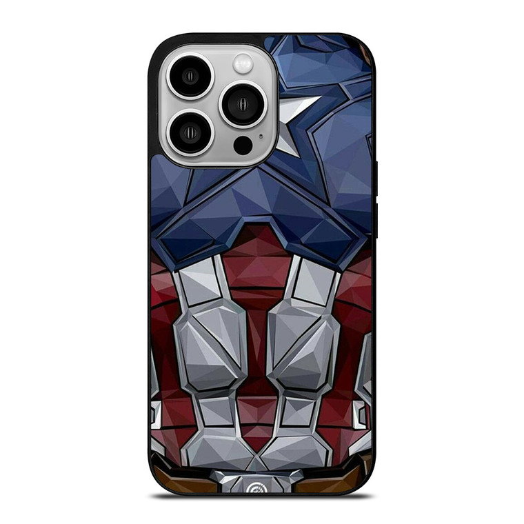CAPTAIN AMERICA SUIT ARMOR AVENGERS iPhone 14 Pro Case Cover