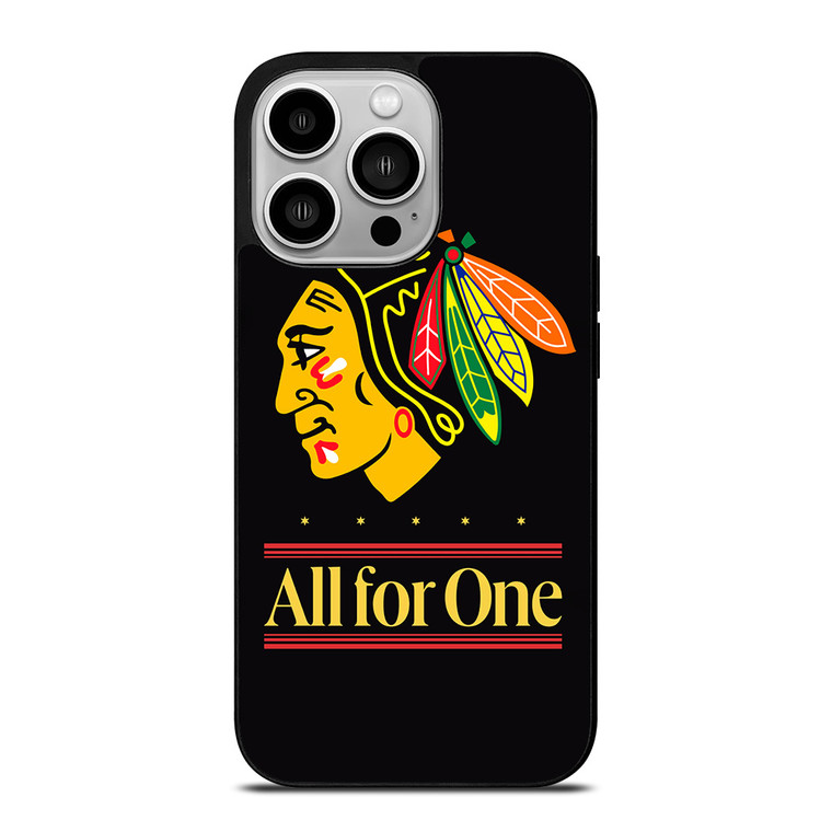 CHICAGO BLACKHAWKS ALL FOR ONE iPhone 14 Pro Case Cover