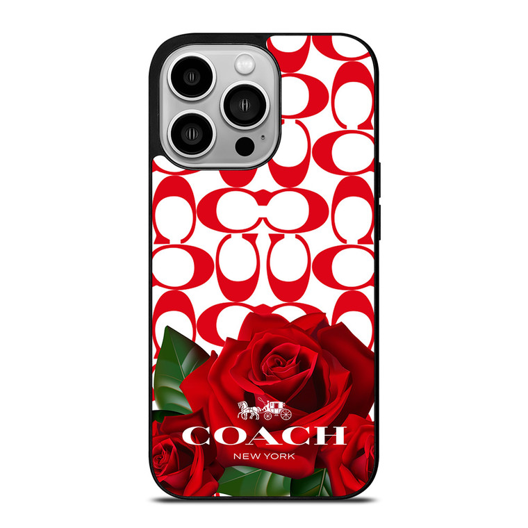 COACH NEW YORK FLOWER 4 iPhone 14 Pro Case Cover