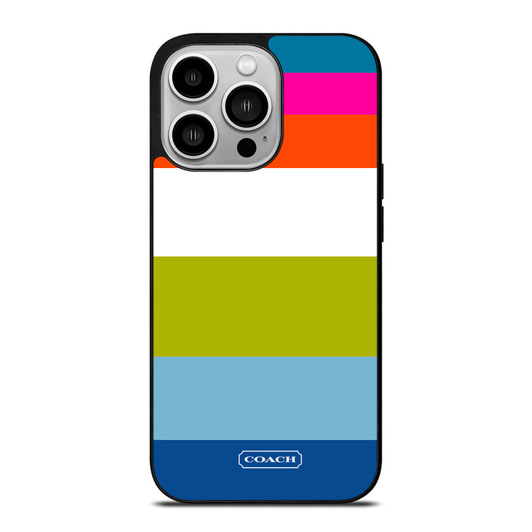 COACH NEW YORK STRIPE 2 iPhone 14 Pro Case Cover