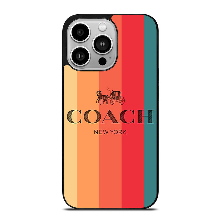 COACH NEW YORK STRIPES 2 iPhone 14 Pro Case Cover