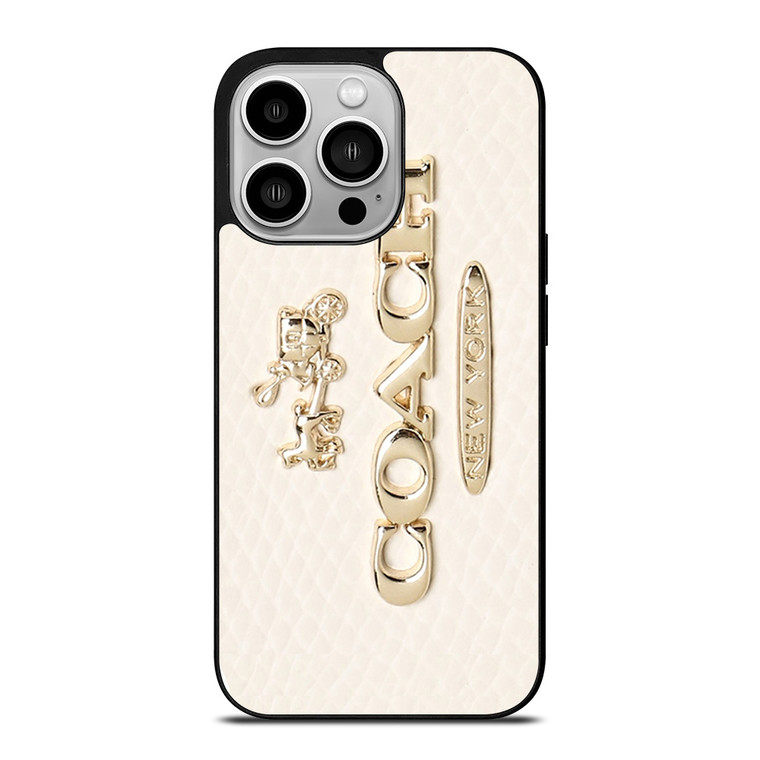 COACH PINK PATTERN MATE iPhone 14 Pro Case Cover