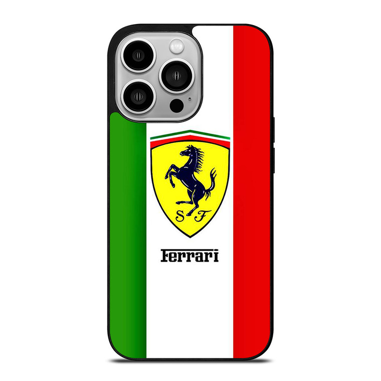 FERRARI ITALI FLAG LOGO iPhone 14 Pro Case Cover