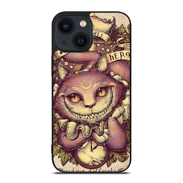 ALICE IN WONDERLAND CHESHIRE CAT ART iPhone 14 Plus Case Cover