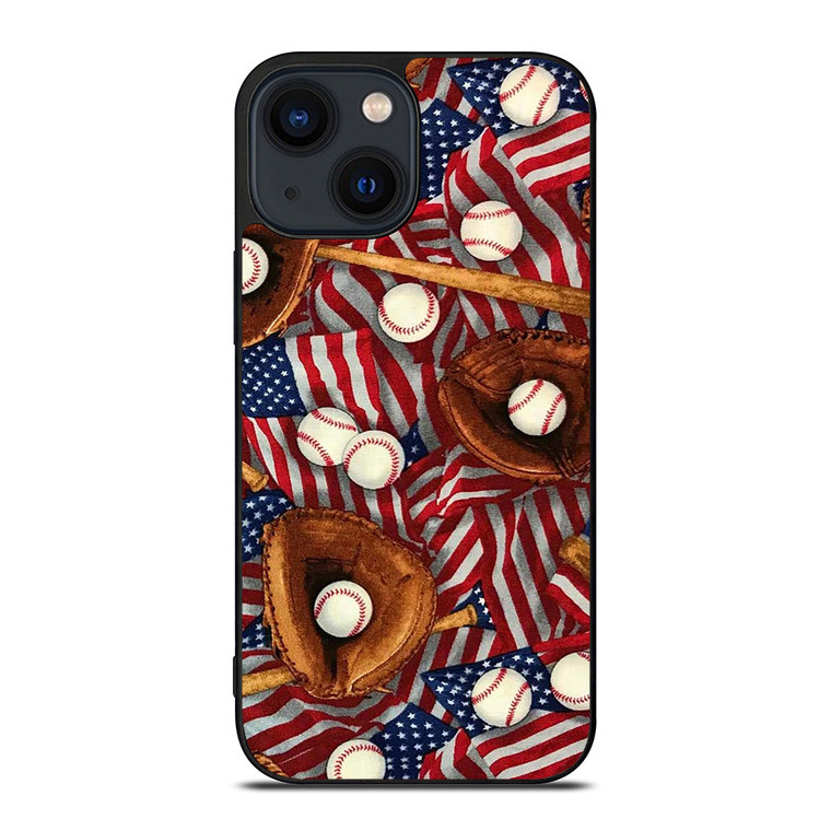 AMERICAN BASEBALL ABSTRACT iPhone 14 Plus Case Cover
