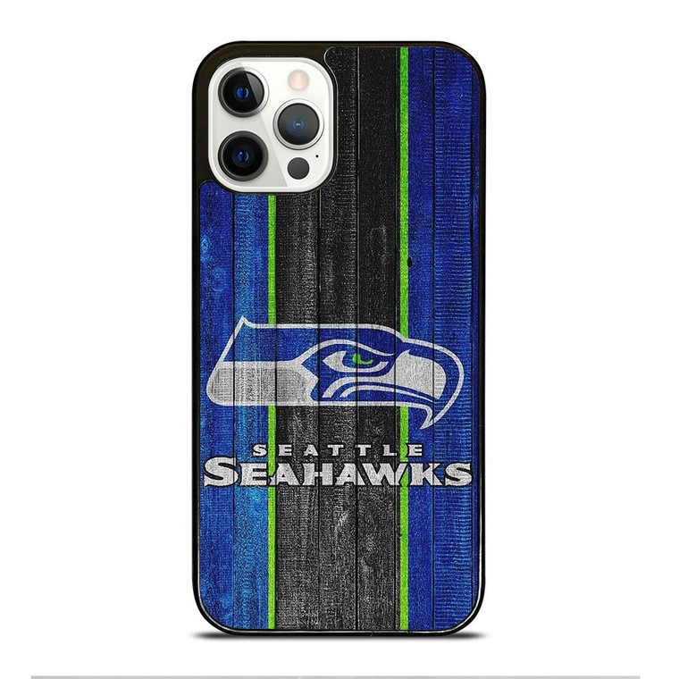 SEATTLE SEAHAWKS WOODEN LOGO NFL iPhone 12 Pro Case Cover