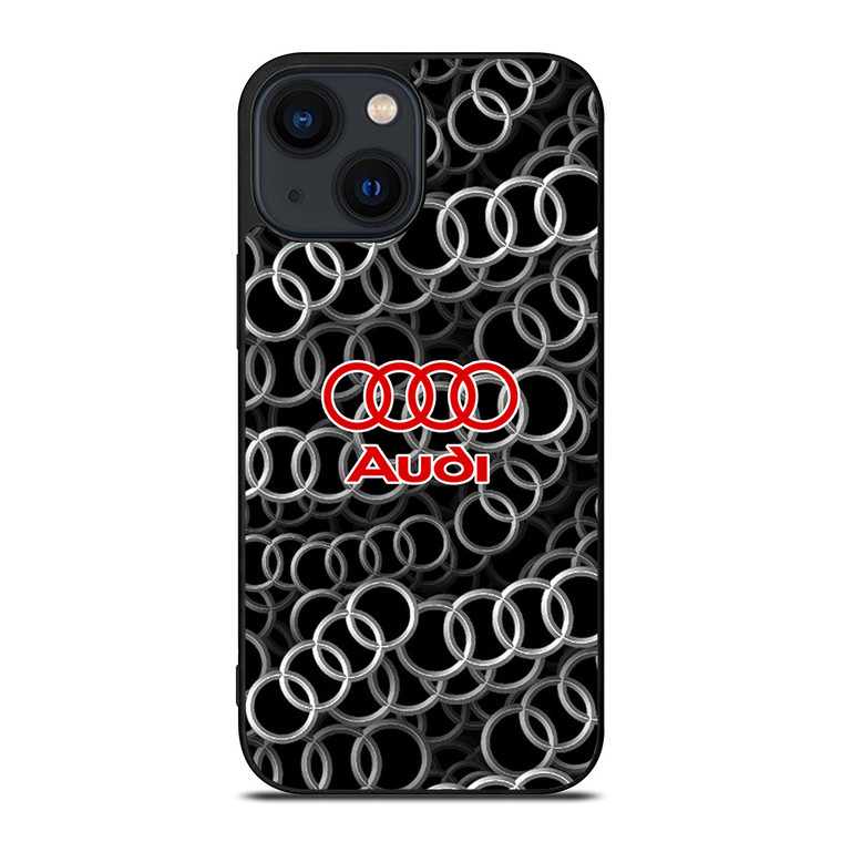 AUDI RING LOGO PATTERN iPhone 14 Plus Case Cover