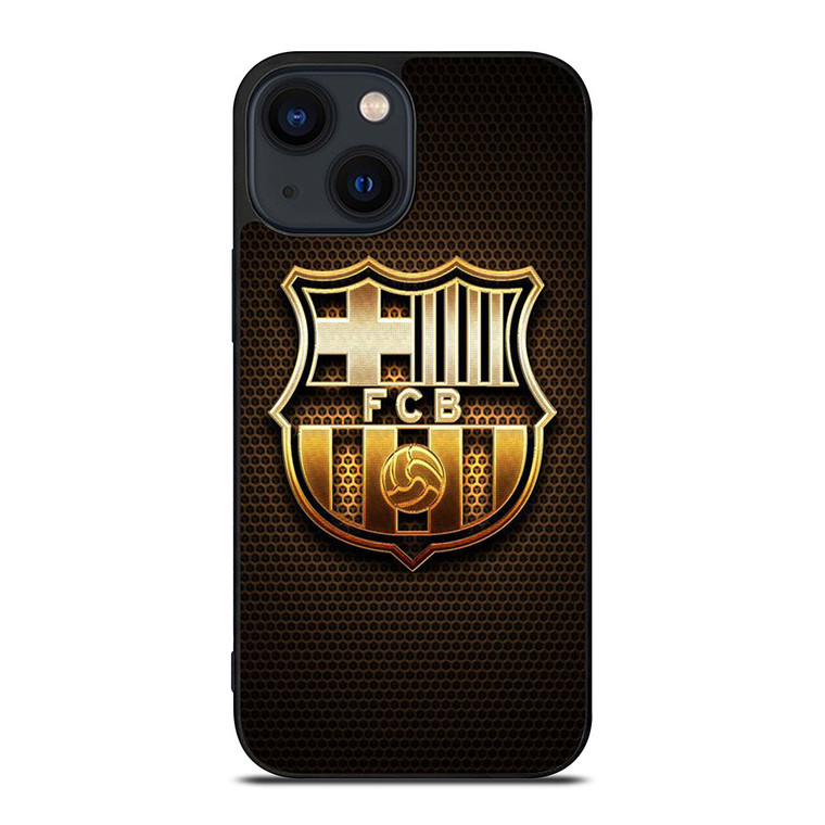 BARCELONA FC GOLD LOGO iPhone 14 Plus Case Cover
