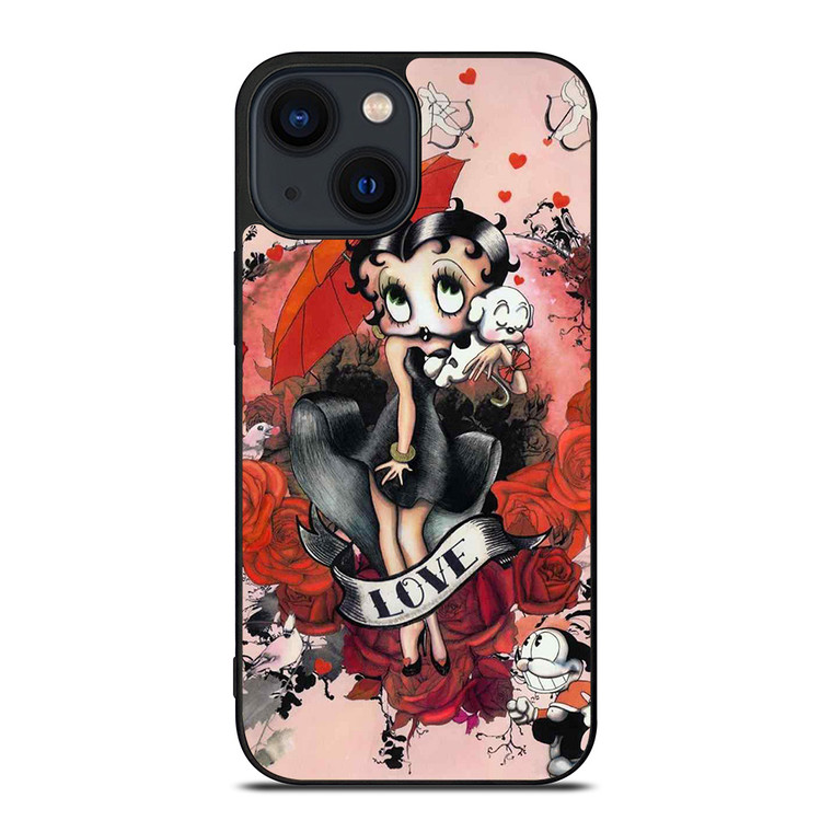 BETTY BOOP LOVE CARTOON iPhone 14 Plus Case Cover