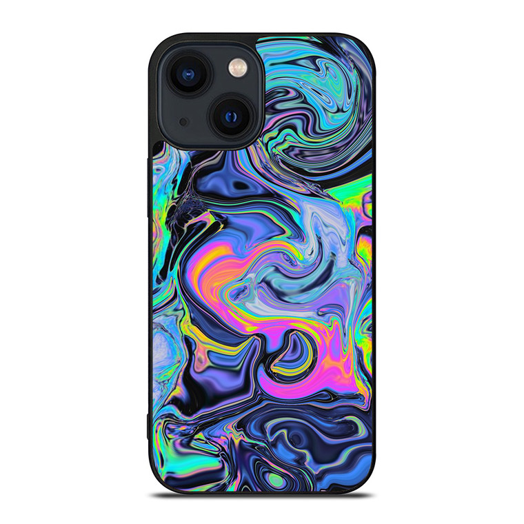 BLUE LIQUID CHROME iPhone 14 Plus Case Cover