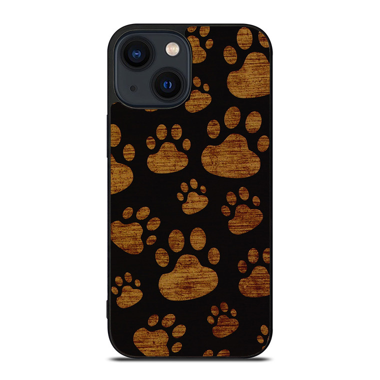 CAT FOOTPRINTS PATTERN iPhone 14 Plus Case Cover