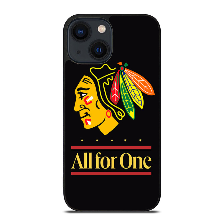 CHICAGO BLACKHAWKS ALL FOR ONE iPhone 14 Plus Case Cover